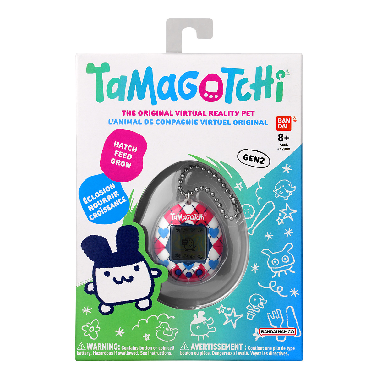 Tamagotchi Argyle Heart Mascota Digital 2 Generaci&oacute;n image number null