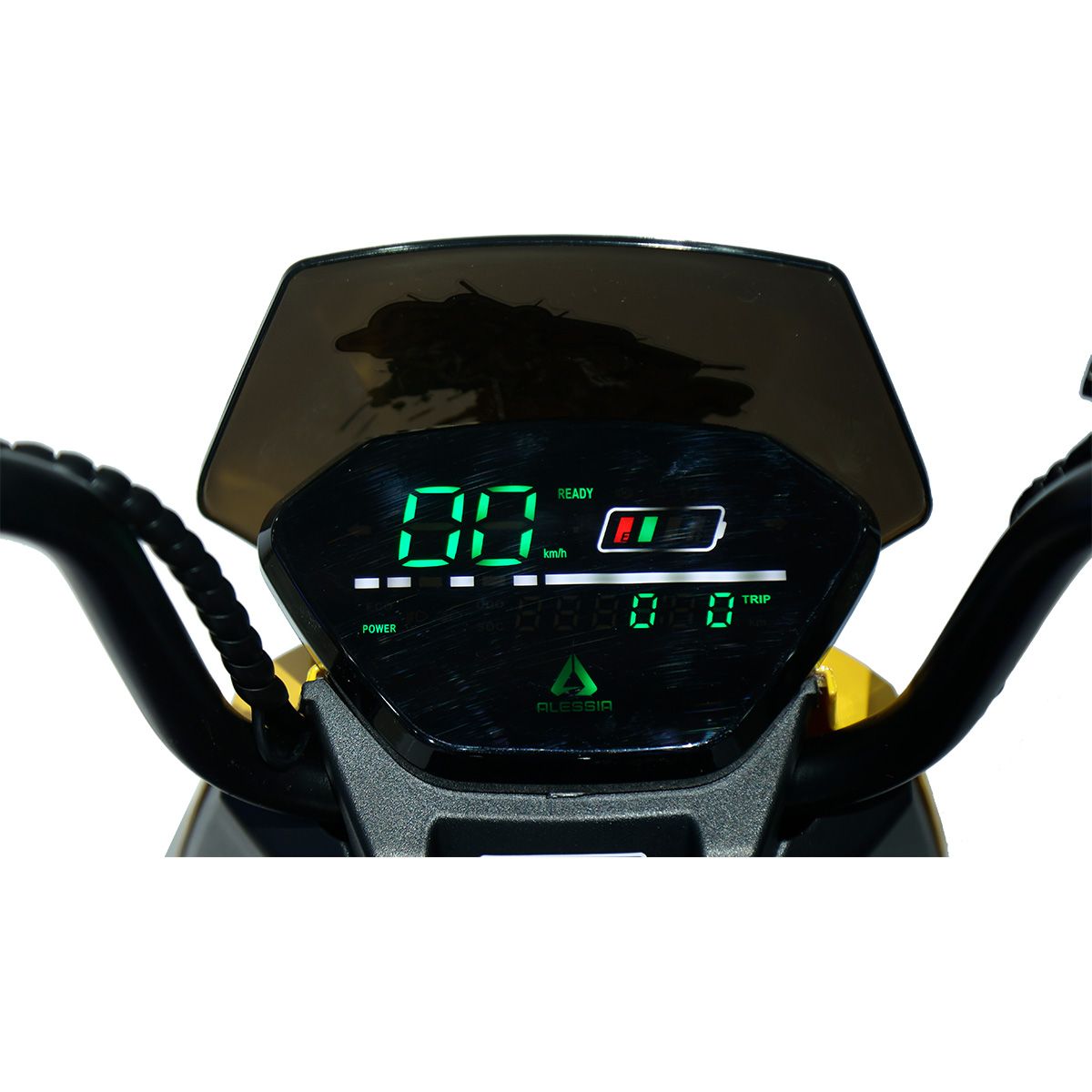 Motocicleta El&eacute;ctrica 800W Alessia Hunter Amarilla image number null