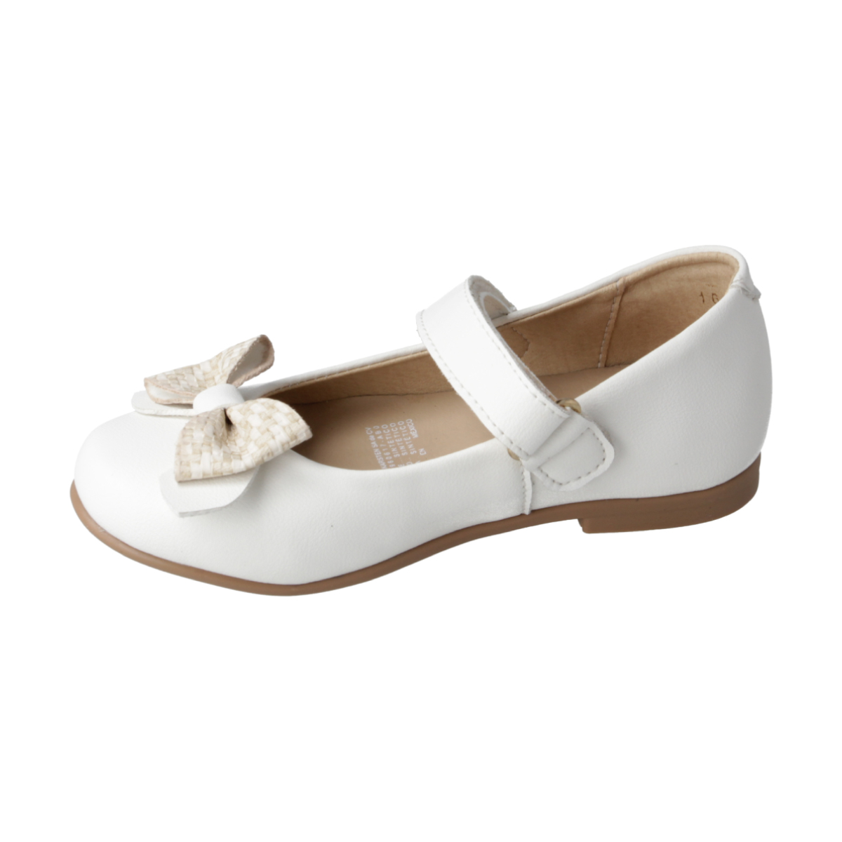 Balerina con Aplicaci&oacute;n Mo&ntilde;o Blanco Karsten Ajuste Velcro para Ni&ntilde;a image number null