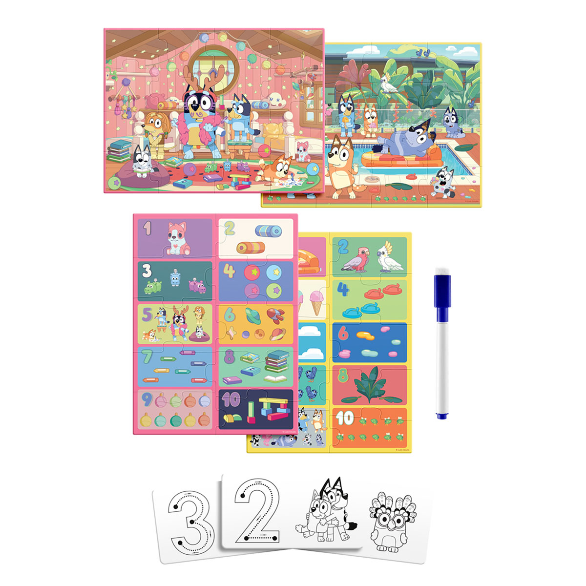 Juego de Mesa Preescolar Educando: N&uacute;meros Cuenta y Traza NOVELTY image number null
