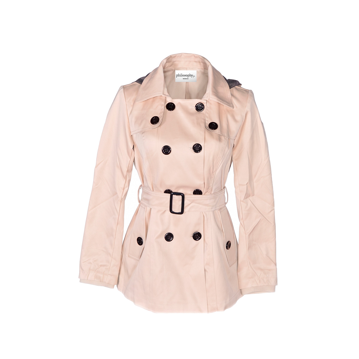 Gabardina Con Cintur&oacute;n Davinchy Para Mujer Casual image number null