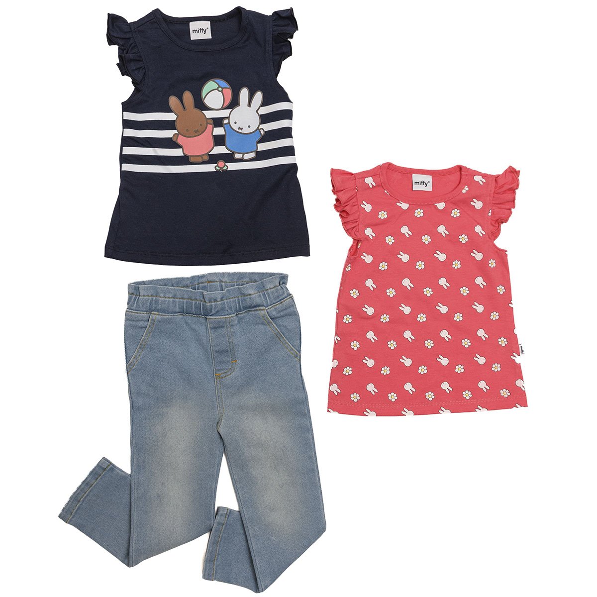 Set 3Pzas Playeras Manga Corta y Pantalon Miffy Para Beb&eacute; image number null