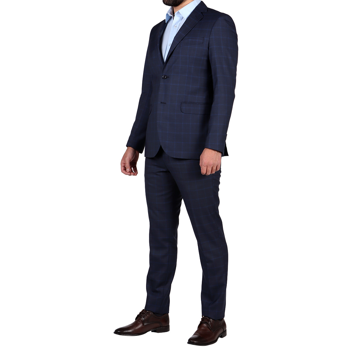 Traje Corte Slim Fit Cuadros Bruno Magnani para Hombre image number null