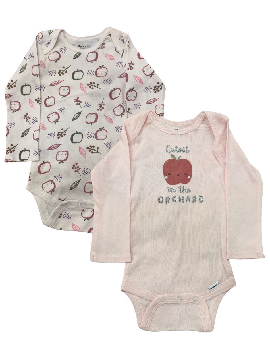 2 Pack Pa&ntilde;aleros con Dise&ntilde;o Manzanas Gerber para Beb&eacute; Ni&ntilde;a image number null