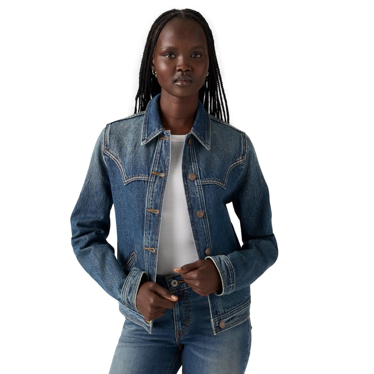 Levi&rsquo;s&reg; Chamarra Original Trucker Bling para Mujer Junior image number null