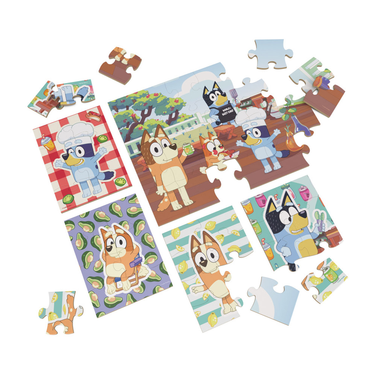 Rompecabezas Bluey 5 Wood Puzzle Spin Master image number null