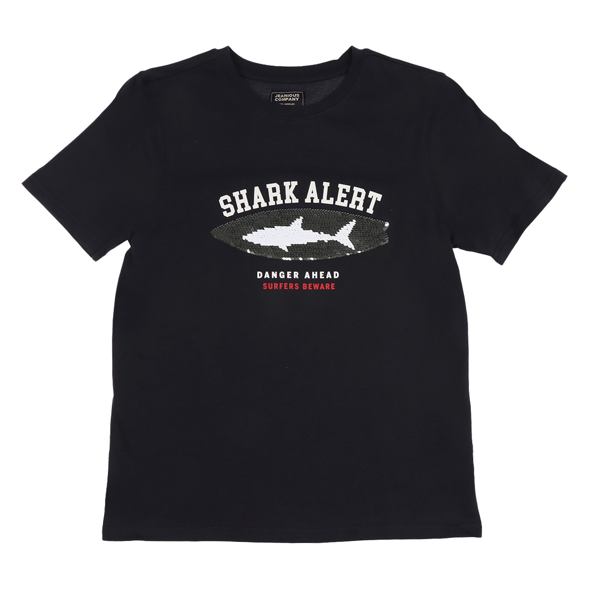 Playera Tibur&oacute;n Lentejuelas Gr&aacute;fico Jeanious Ni&ntilde;o image number null