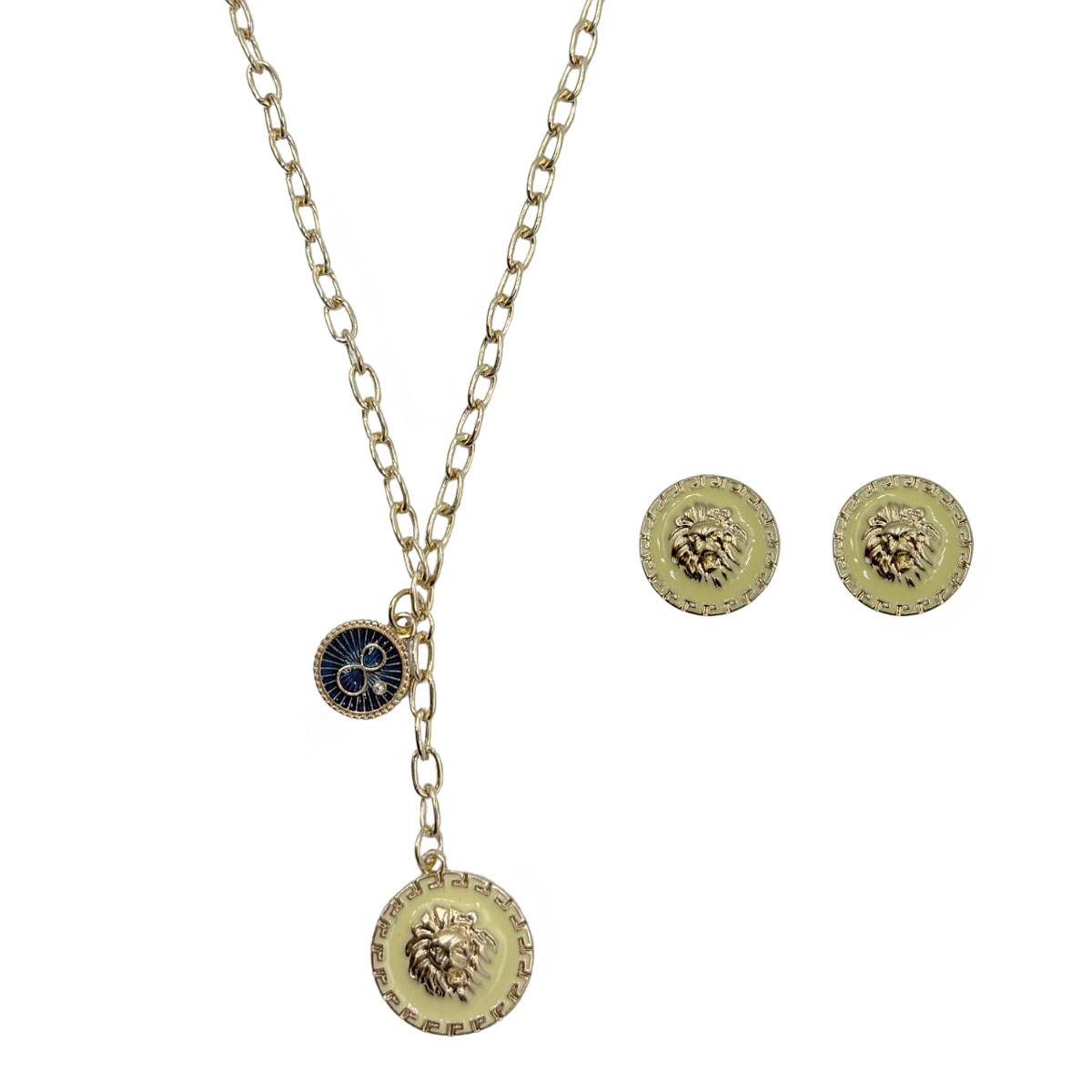 Set Collar Aretes Negro Aktuales Para Mujer image number null