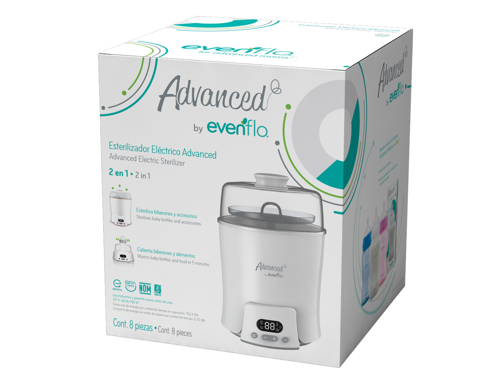 Esterilizador el&eacute;ctrico Advanced Evenflo image number null