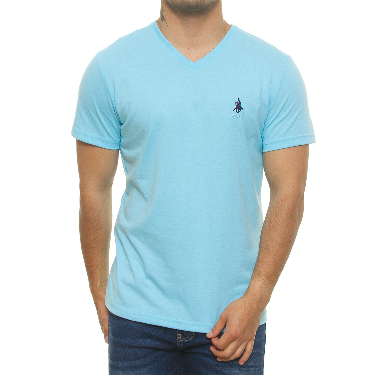 Playera cuello V manga corta para hombre POLO CLUB image number null
