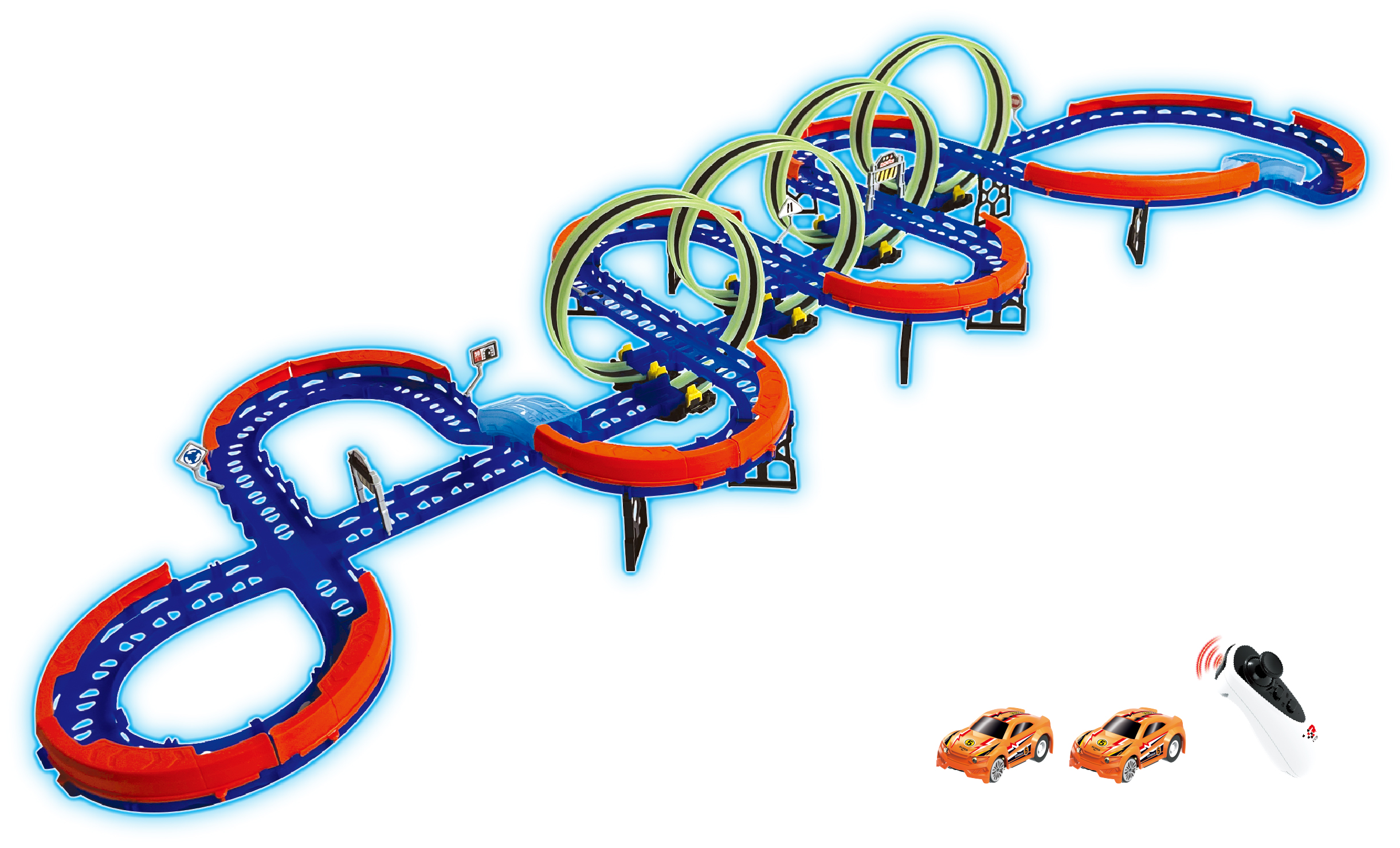 Glow Multiloop Track Turbotrax Pista Carreras Rc image number null