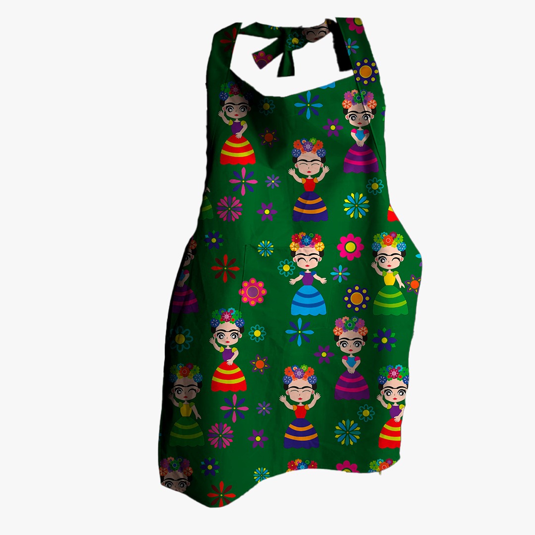 Mandil Para Cocina Frida Verde Tonali image number null