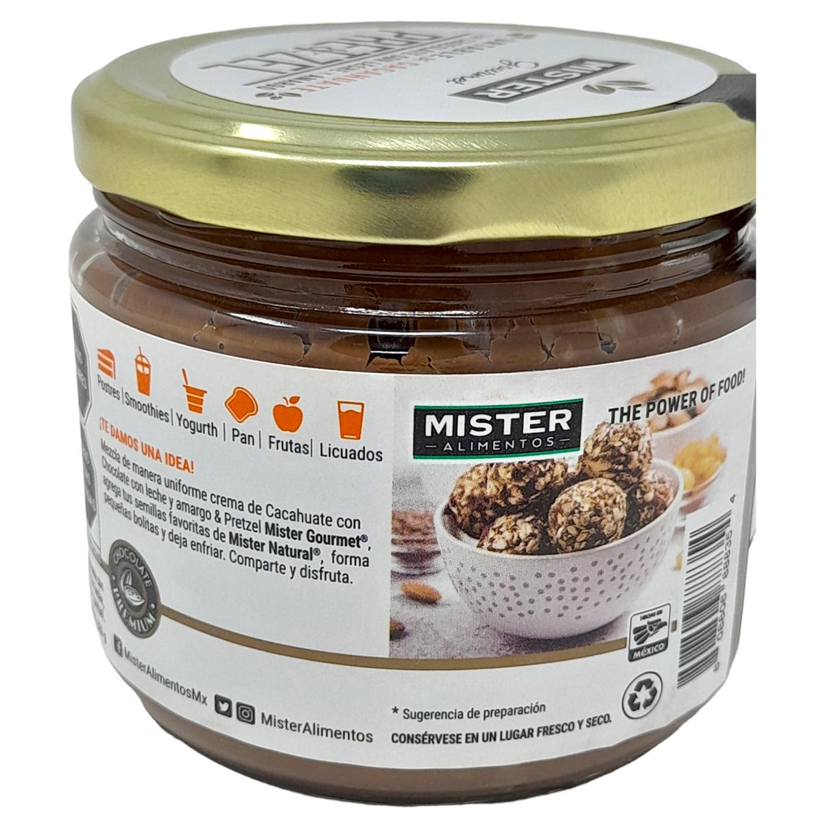Crema De Cacahuate Chocolat Amargo Con Leche Y Pretzel Mr Pistacho image number null