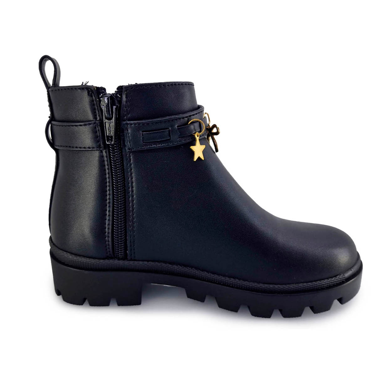 Bot&iacute;n con Aplicaci&oacute;n Charms Steve Madden Negro para Ni&ntilde;a image number null