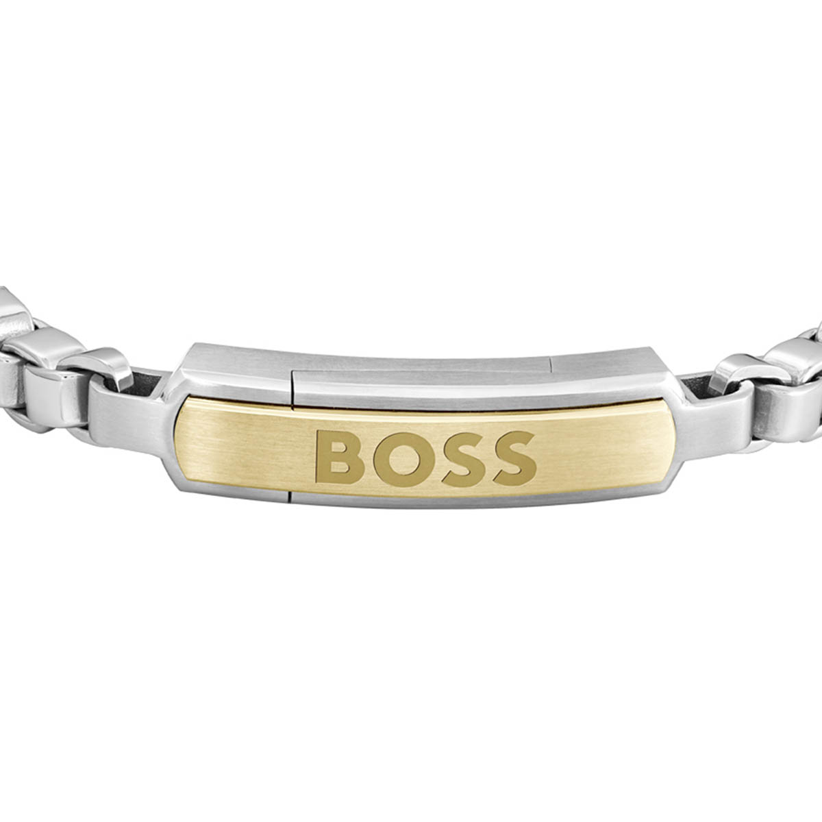 Pulsera Acero Inoxidable Plateado y Oro Rosado Boss para Hombre image number null