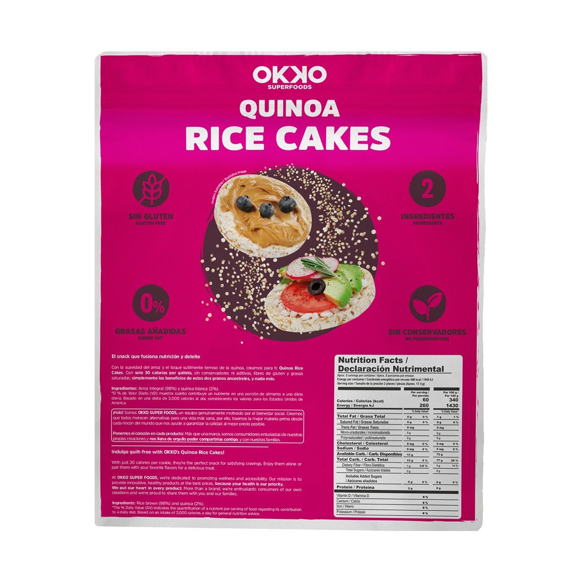 &nbsp;Galleta De Arroz Y Quinoa Okko 140G image number null