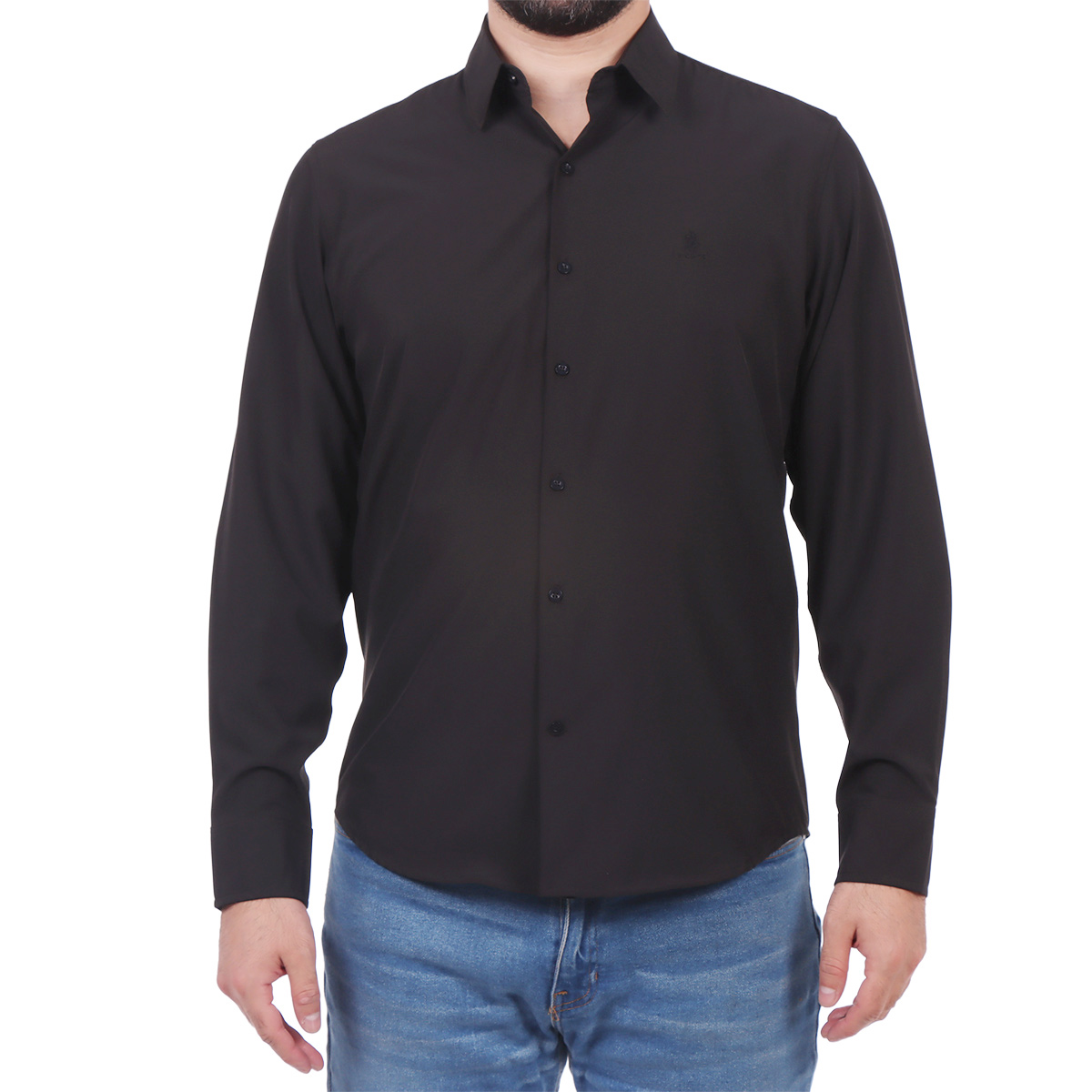 Camisa Slim Fit Manga Larga Elegante Polo Club para Hombre image number null