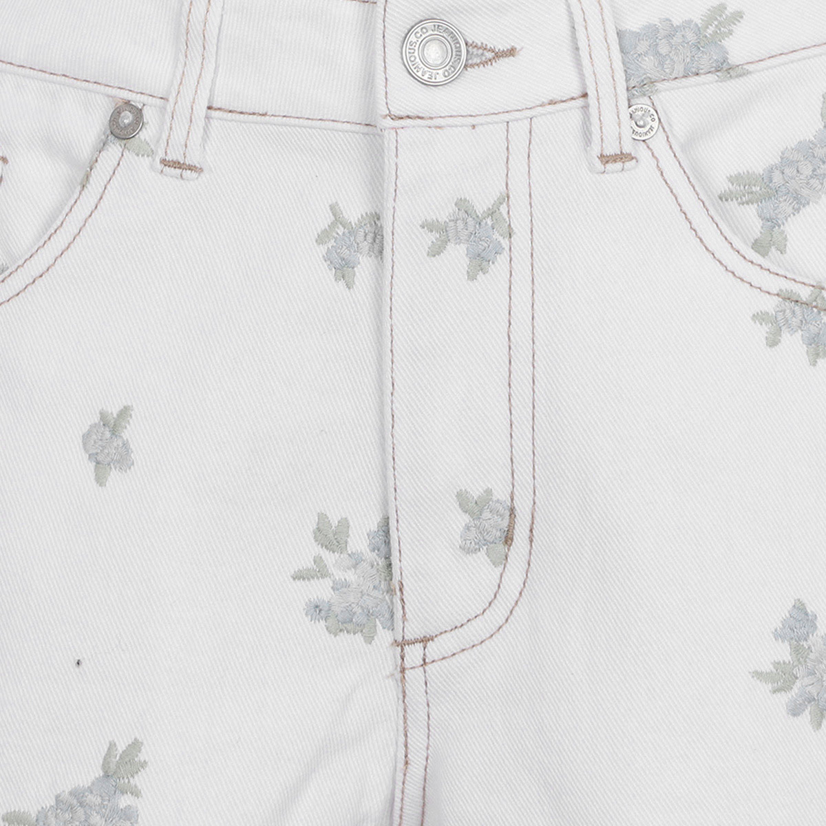 Short Bordado Flores Jeanious Para Mujer Junior image number null
