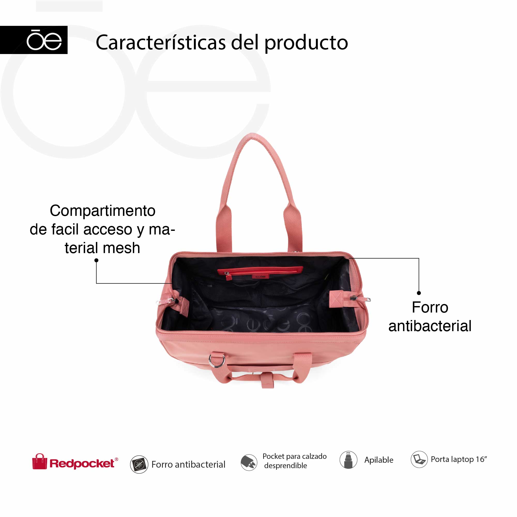 Duffle Bag Cloe Ss Gralami Rosa image number null