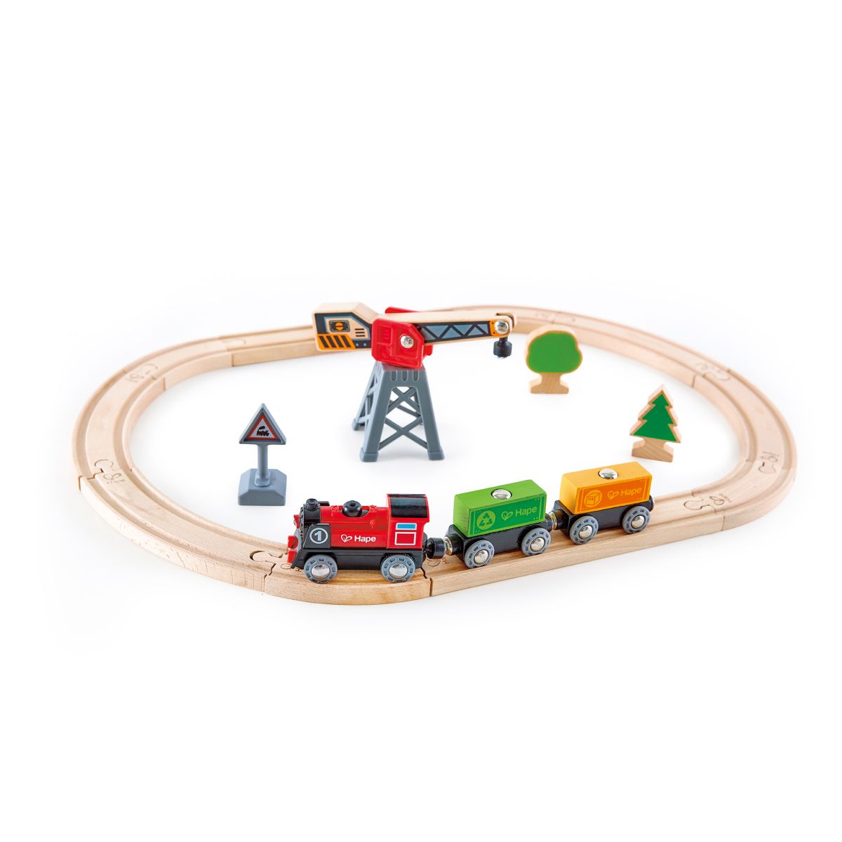 Set de Pista Circuito con Tren de Carga y Descarga HAPE image number null