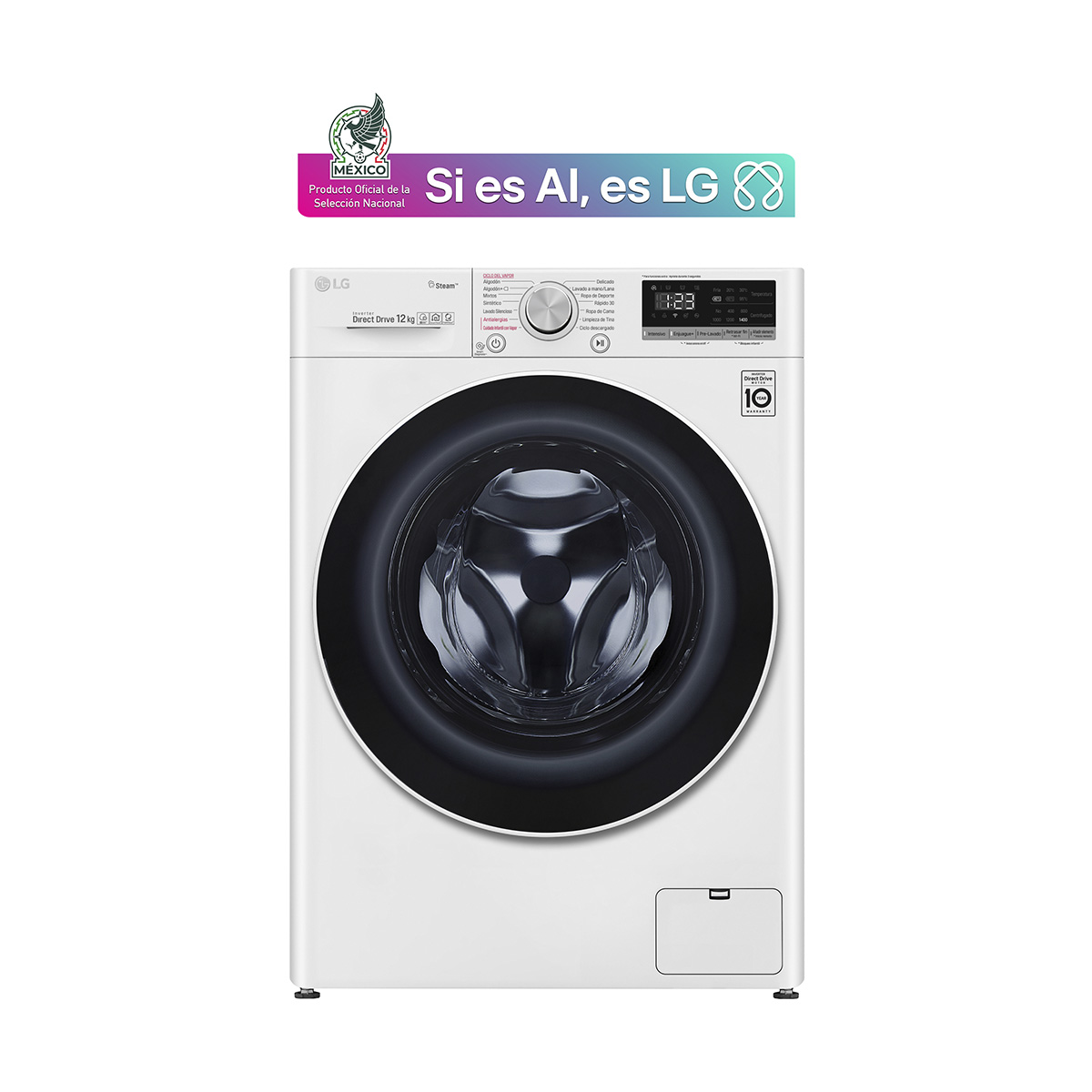 Lavadora LG Carga Frontal AI DD&trade; 12kg - WM12WVC4S6 image number null