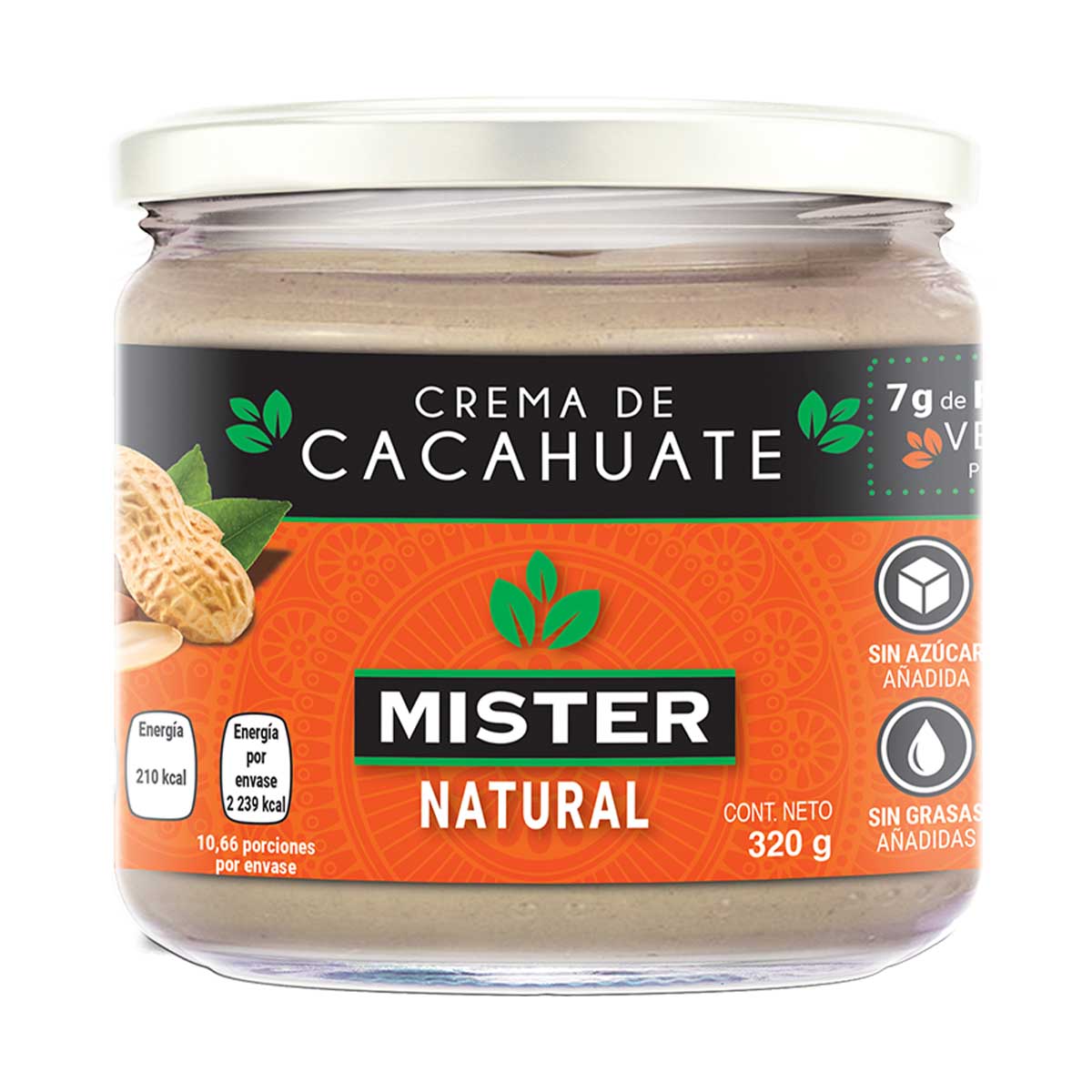 Crema De Cacahuate 320 Grs Mister Alimentos image number null