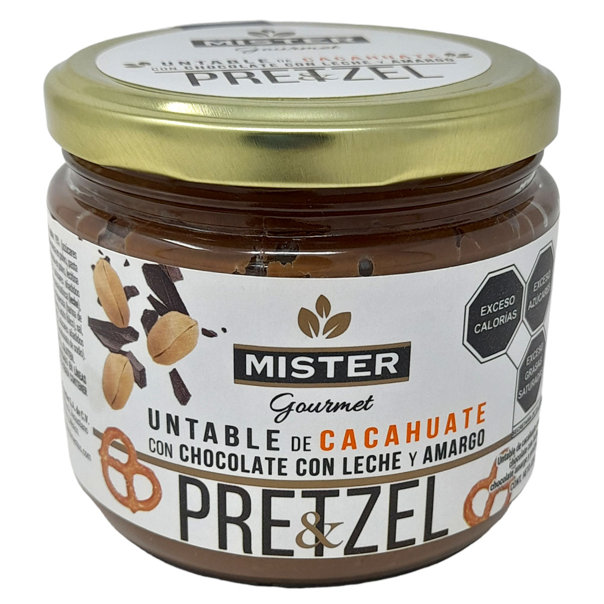 Crema De Cacahuate Chocolat Amargo Con Leche Y Pretzel Mr Pistacho image number null