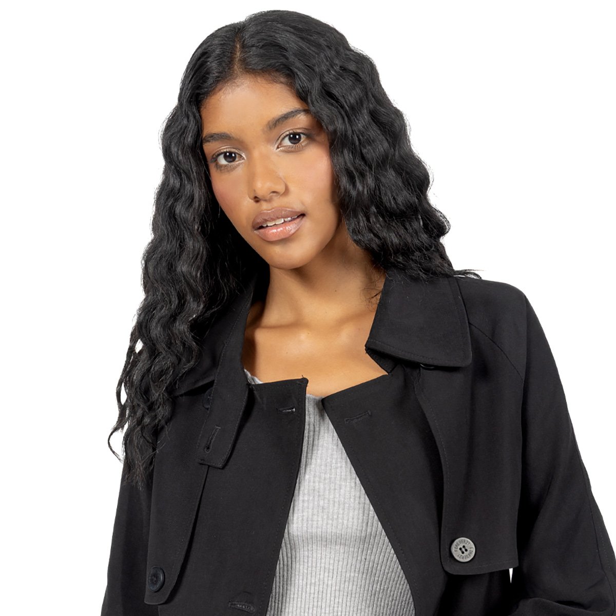 Gabardina Larga Con Cinta Forever 21 para Mujer Junior image number null