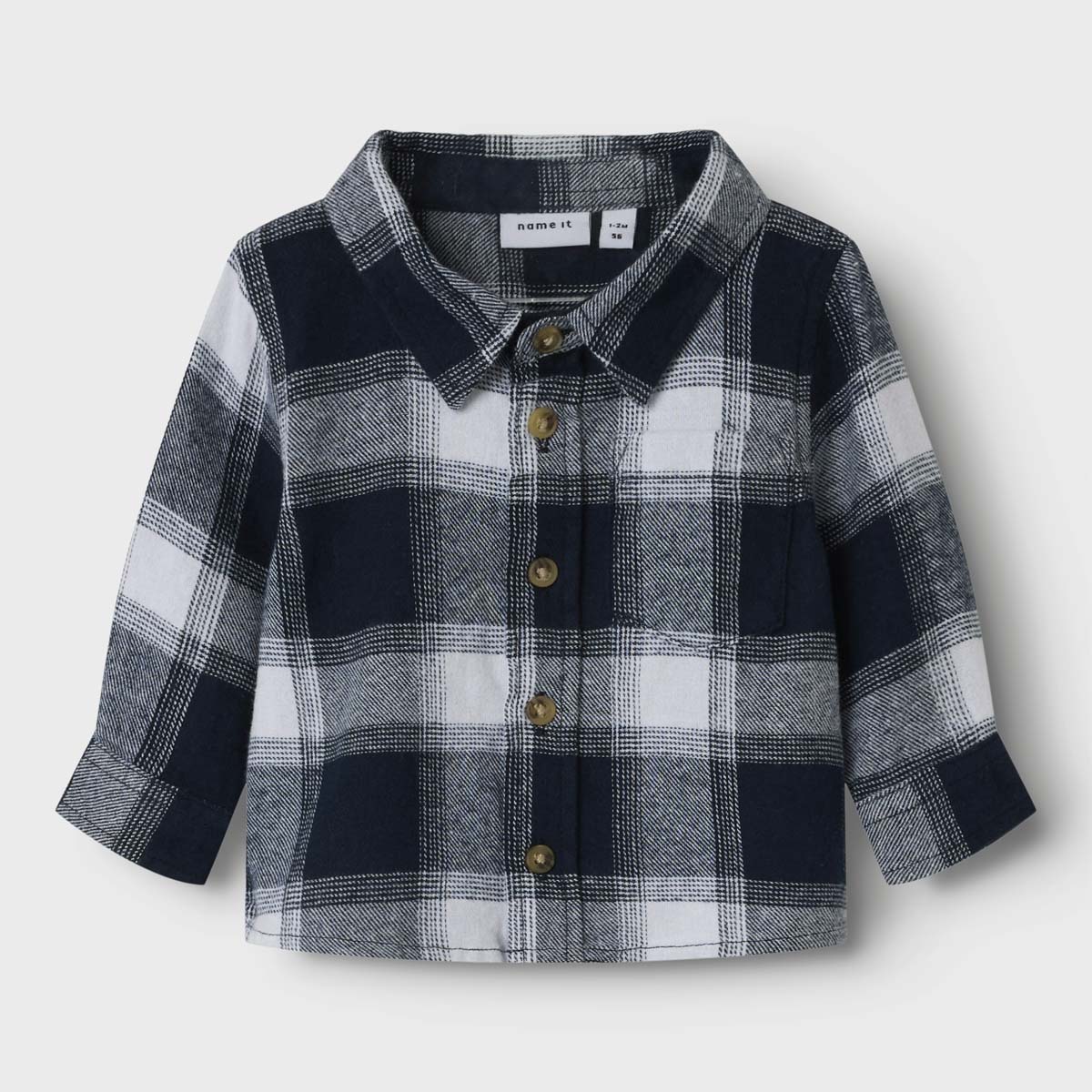 Camisa de Cuadros de Manga Larga Name It para Beb&eacute; Ni&ntilde;o image number null