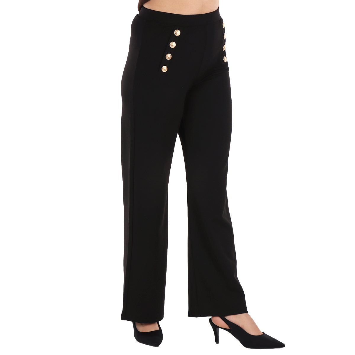 Pantal&oacute;n Marinero con Detalle de Botones Frontales Life Styler para Mujer image number null