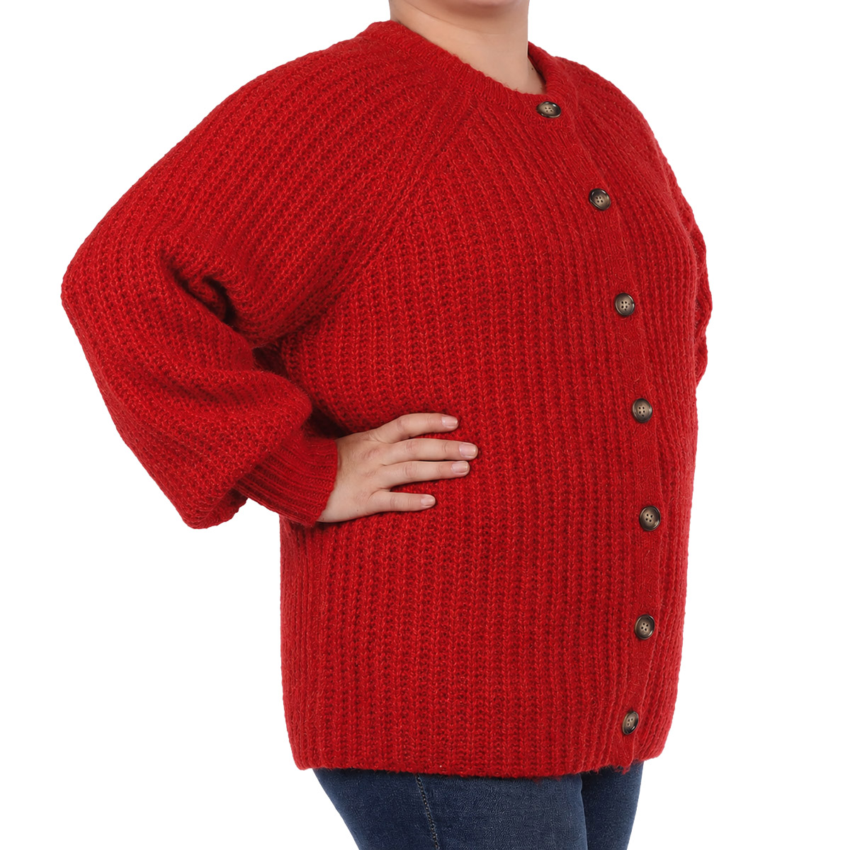 C&aacute;rdigan con Botones Tejido Grueso Dex Plus para Mujer Curvy image number null