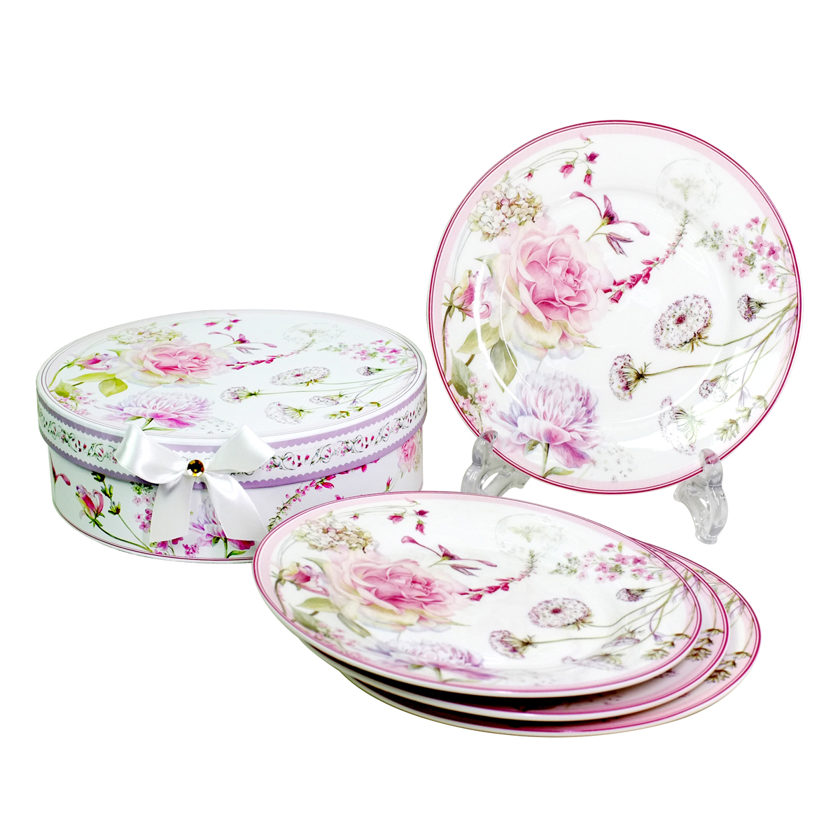 Set 4 Pz Platos 19 Cm Rosas image number null