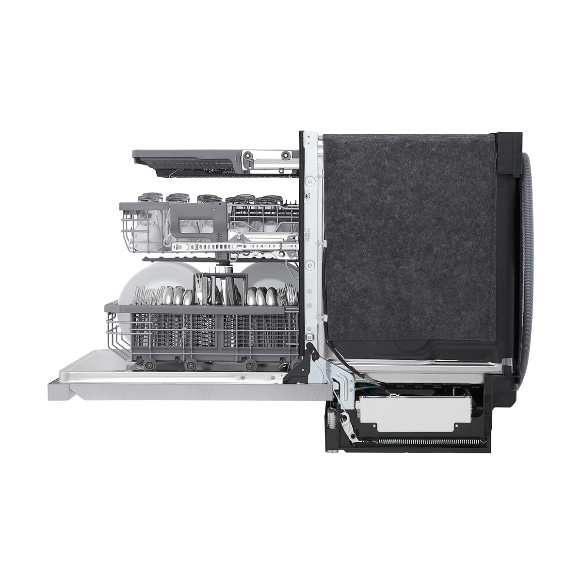 Lavavajillas LG QuadWash TrueSteam Empotre Acero Inoxidable color Negro LDP6810SS image number null