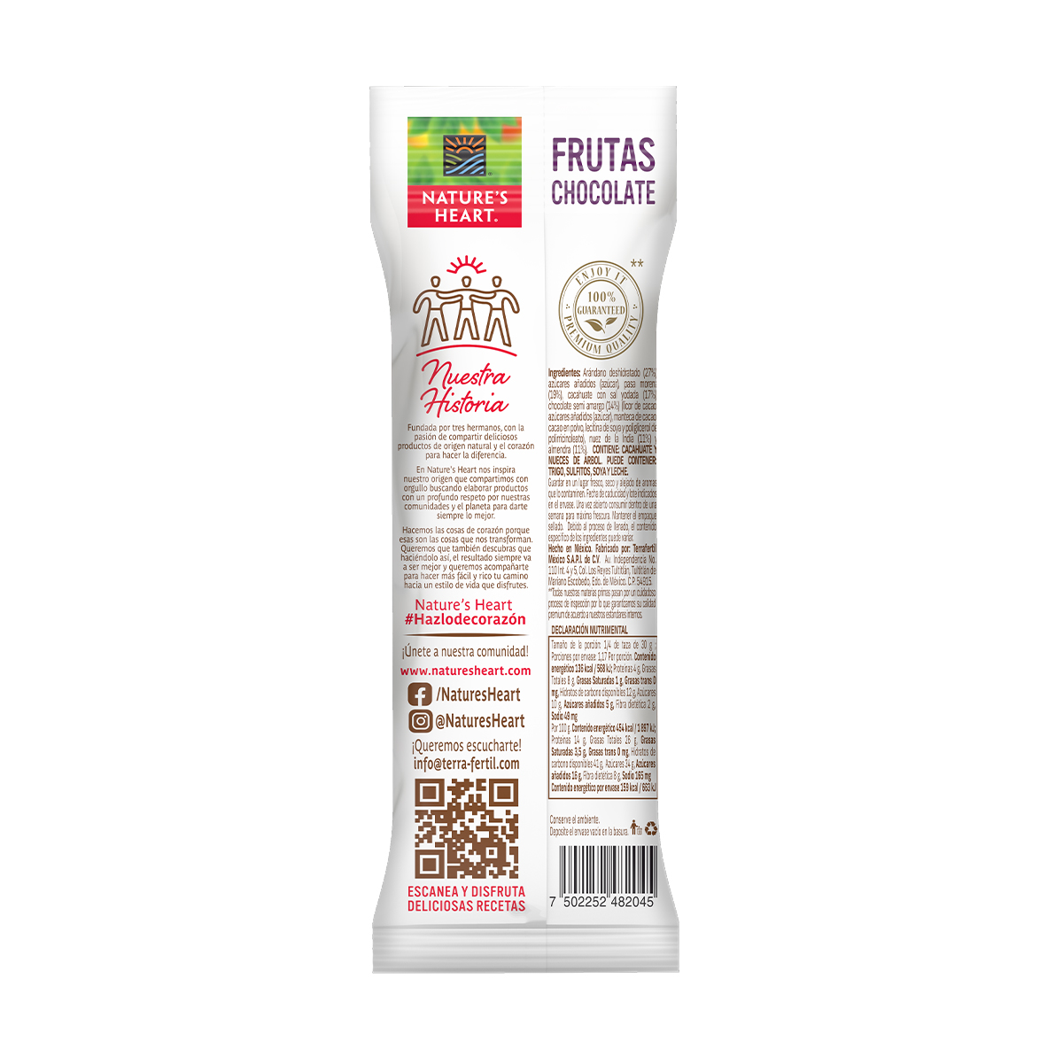 Frutas y Chocolate Nature's Heart 35g image number null
