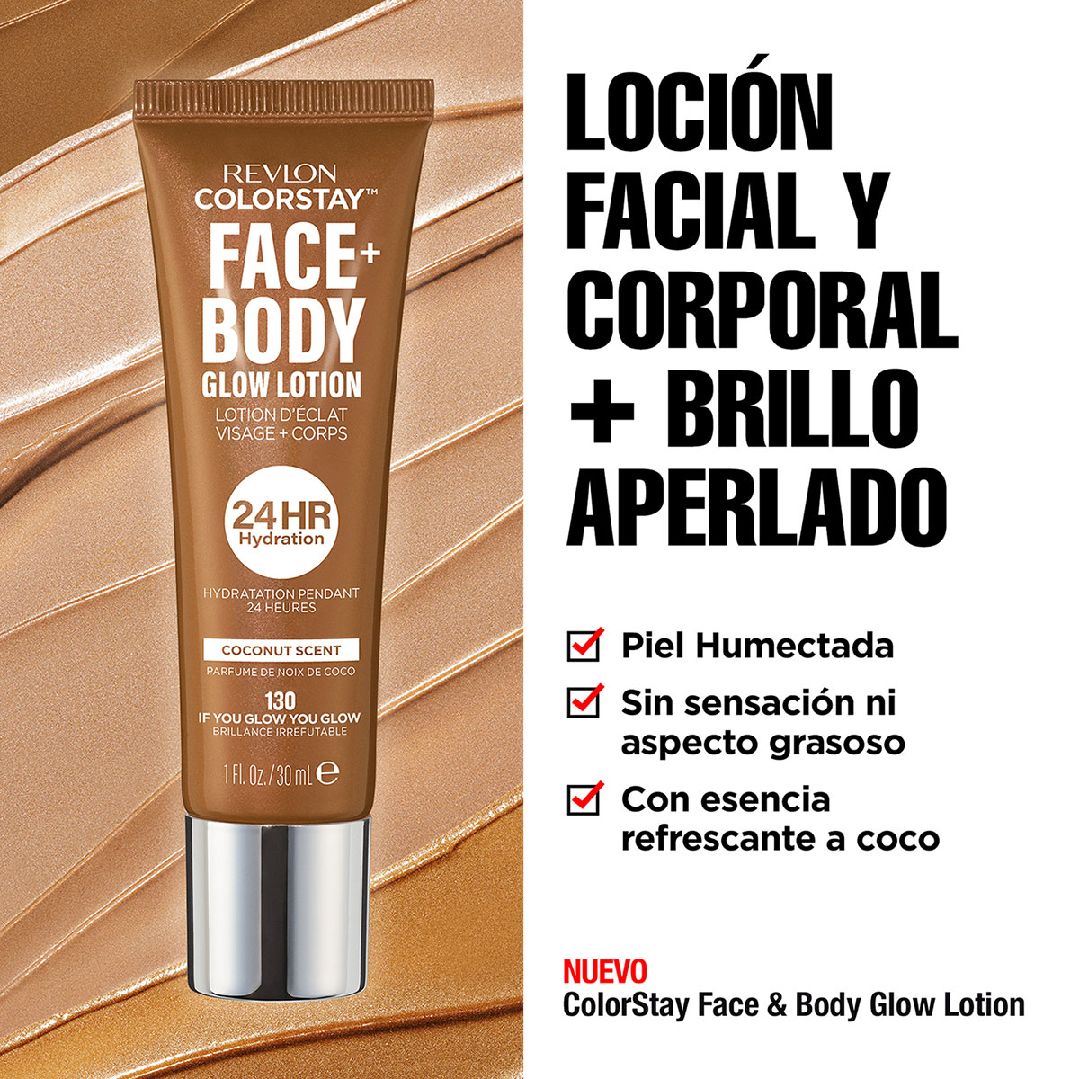 Illuminador Body Glow Lotion Face + Body It&rsquo;s Giving Sun Revlon image number null