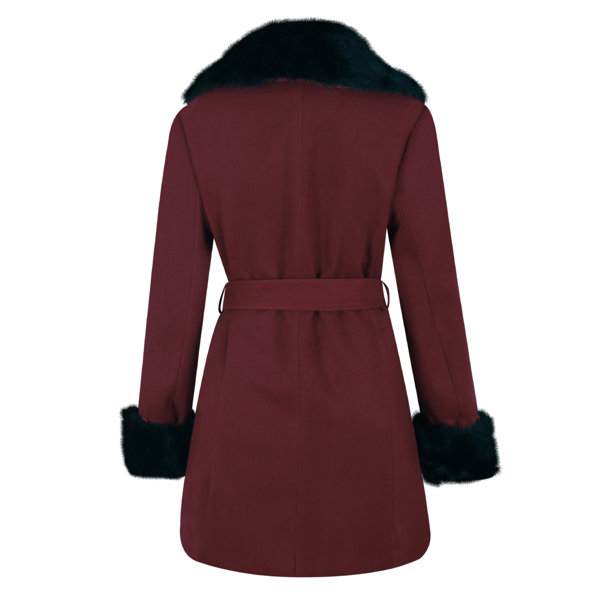 Abrigo con peluche en cuello y pu&ntilde;os para Mujer Junior #4ME&4YOU image number null