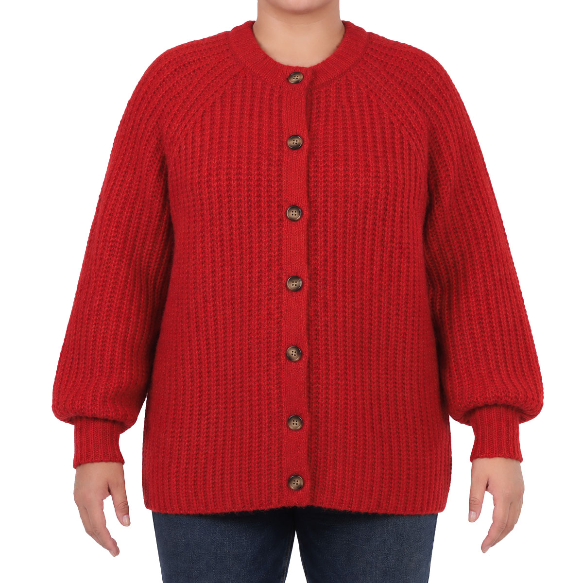 C&aacute;rdigan con Botones Tejido Grueso Dex Plus para Mujer Curvy image number null