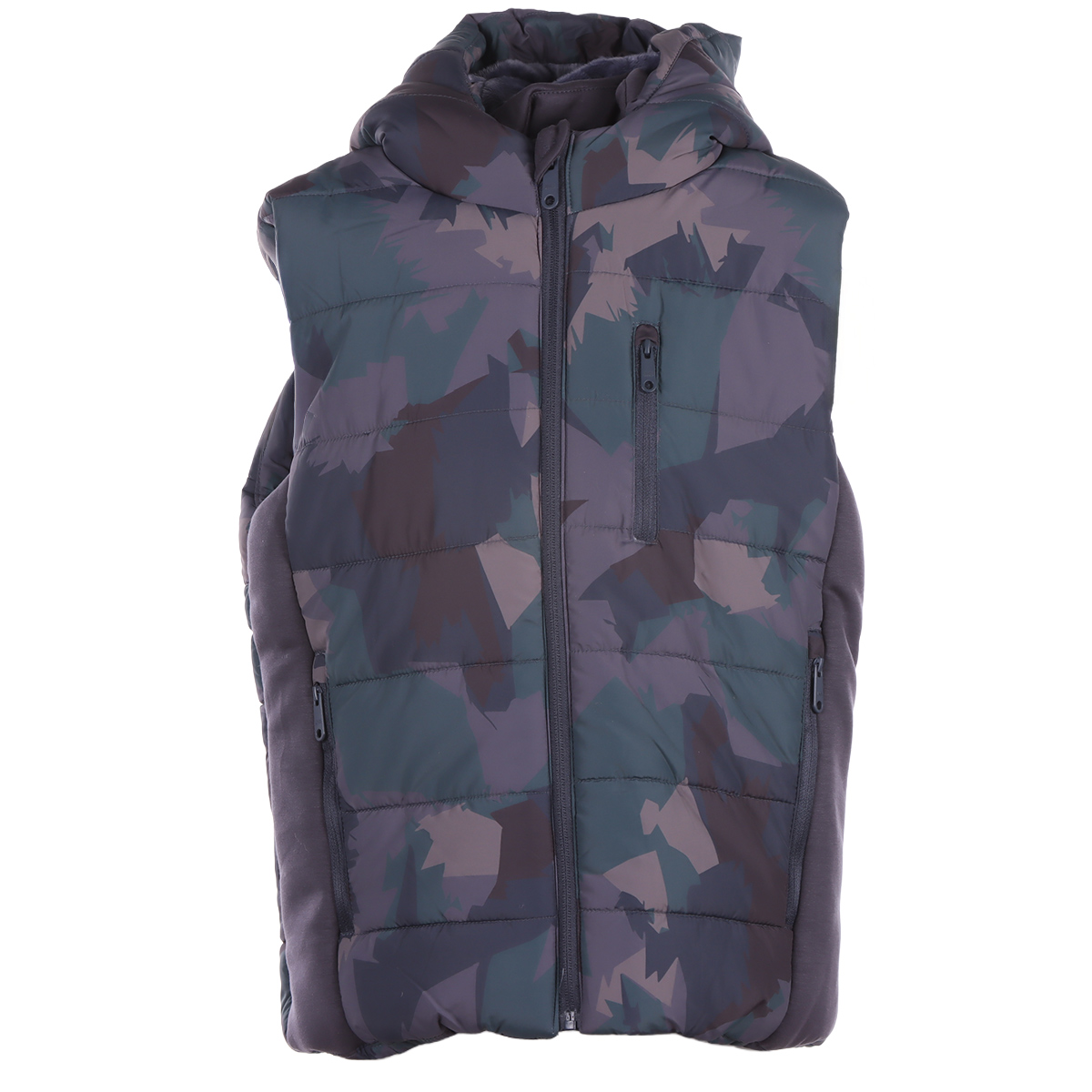 Chaleco Camuflaje Capitonado con Capucha Jeanious para Ni&ntilde;o image number null