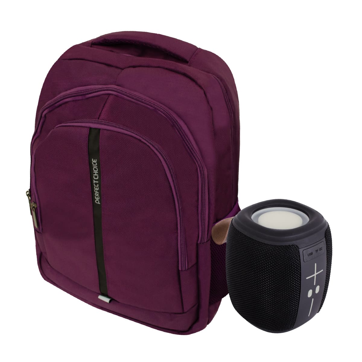 Mochila Portalaptop Perfect Choice Essential Morada+ Bocina Novel Drum image number null