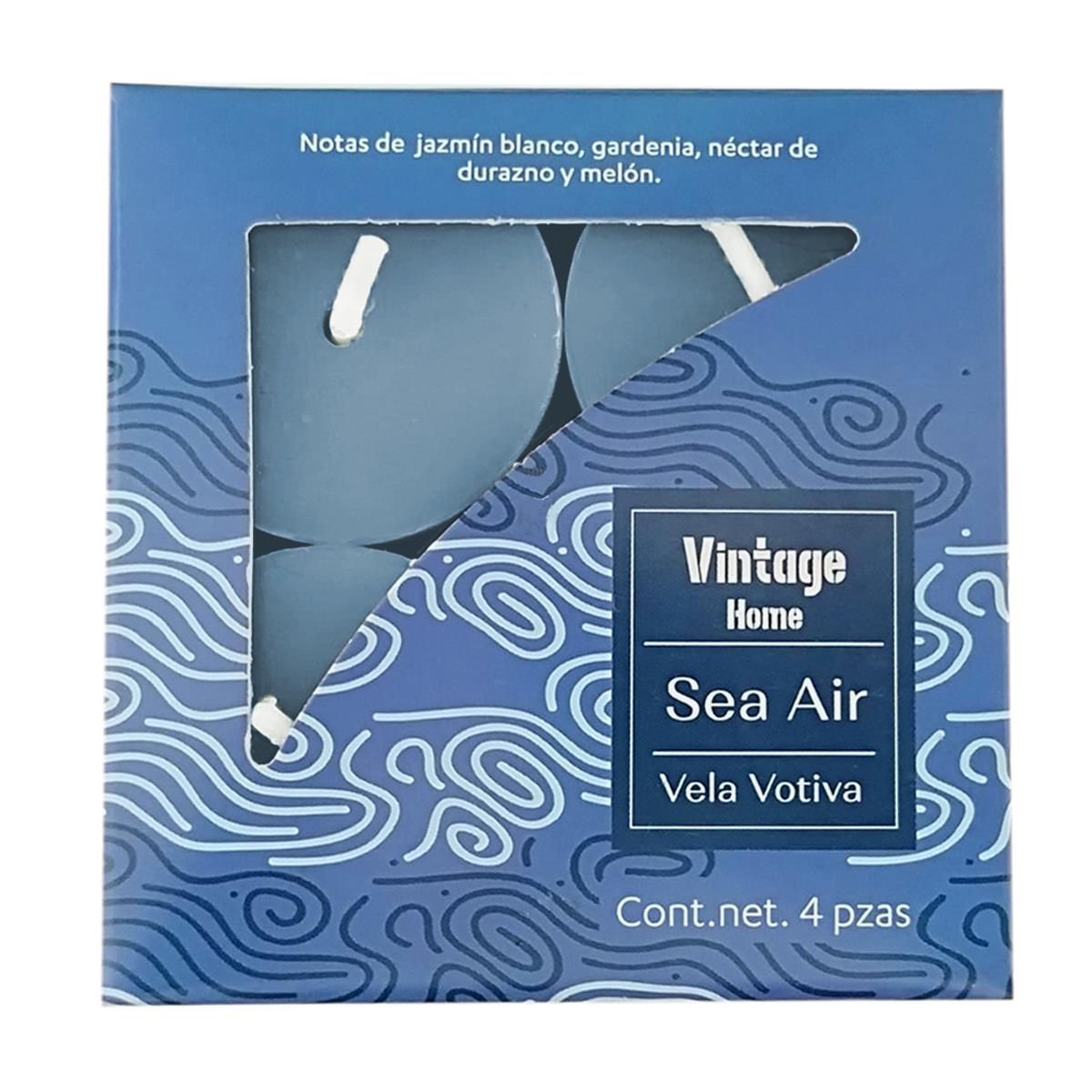 Vela Votiva Set De 4 Pz Fragancia Sea Air Vintage Home image number null
