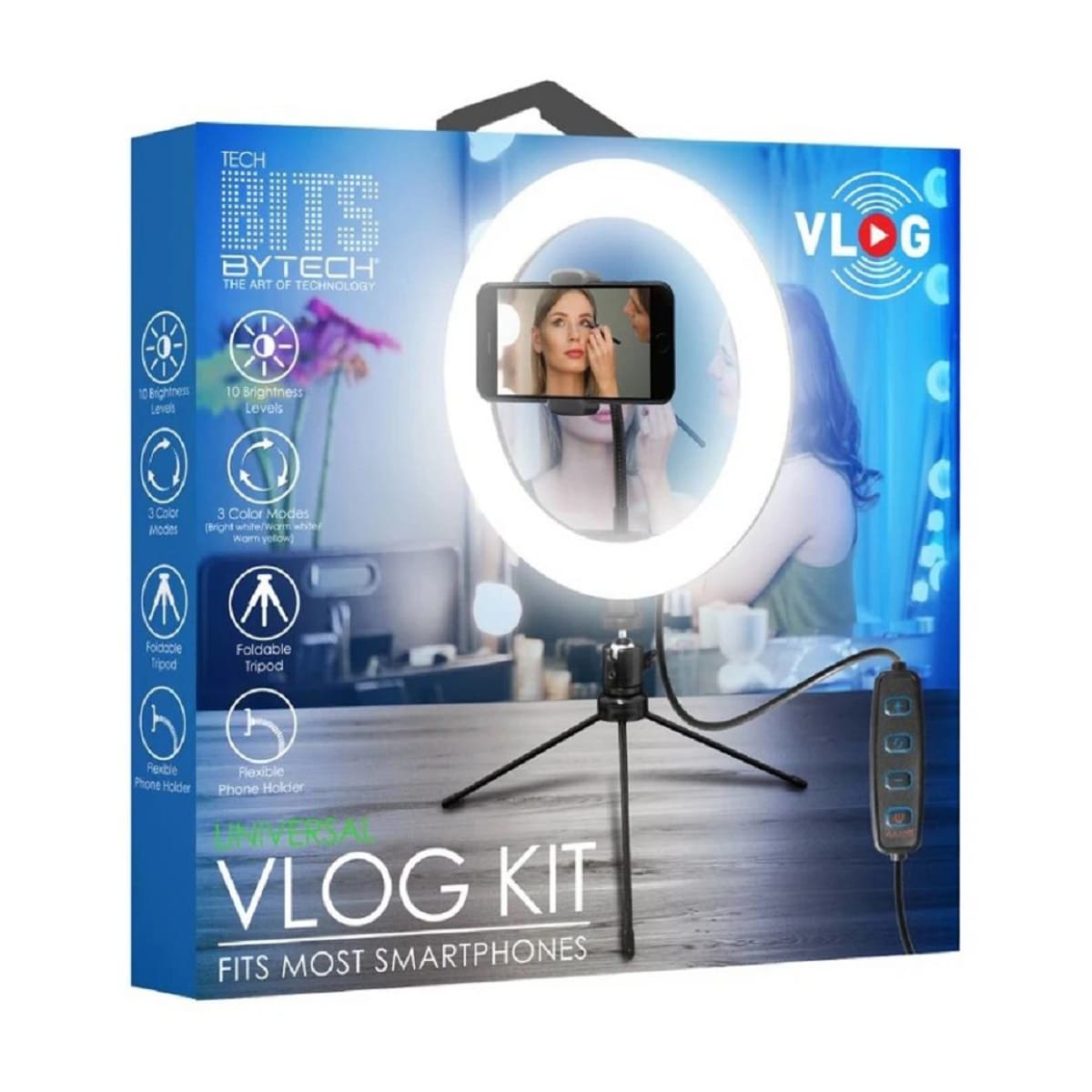 Tripi&eacute; con Aro de Luz Led Selfie 10" Bytech image number null