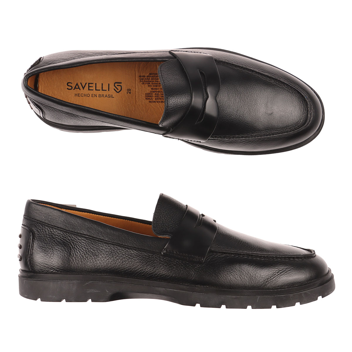 Mocasines Piel Antifaz Elegante Casual Savelli para Hombre image number null