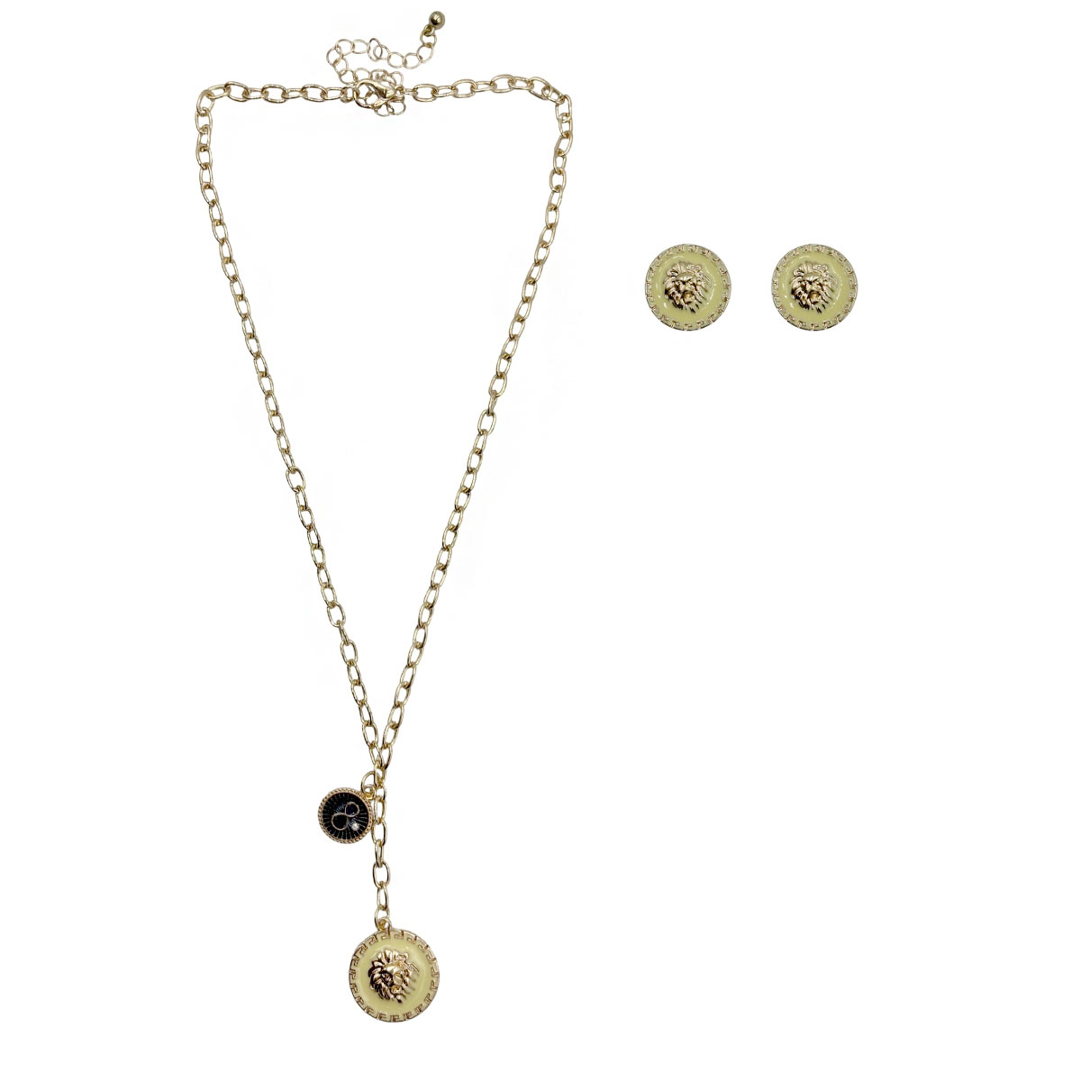 Set Collar Aretes Negro Aktuales Para Mujer image number null