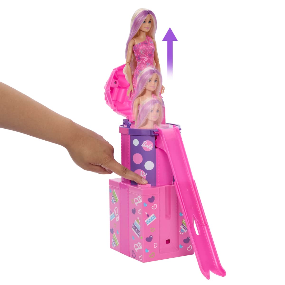 Barbie Party Unboxed Mu&ntilde;eca Resbaladilla Sorpresa image number null