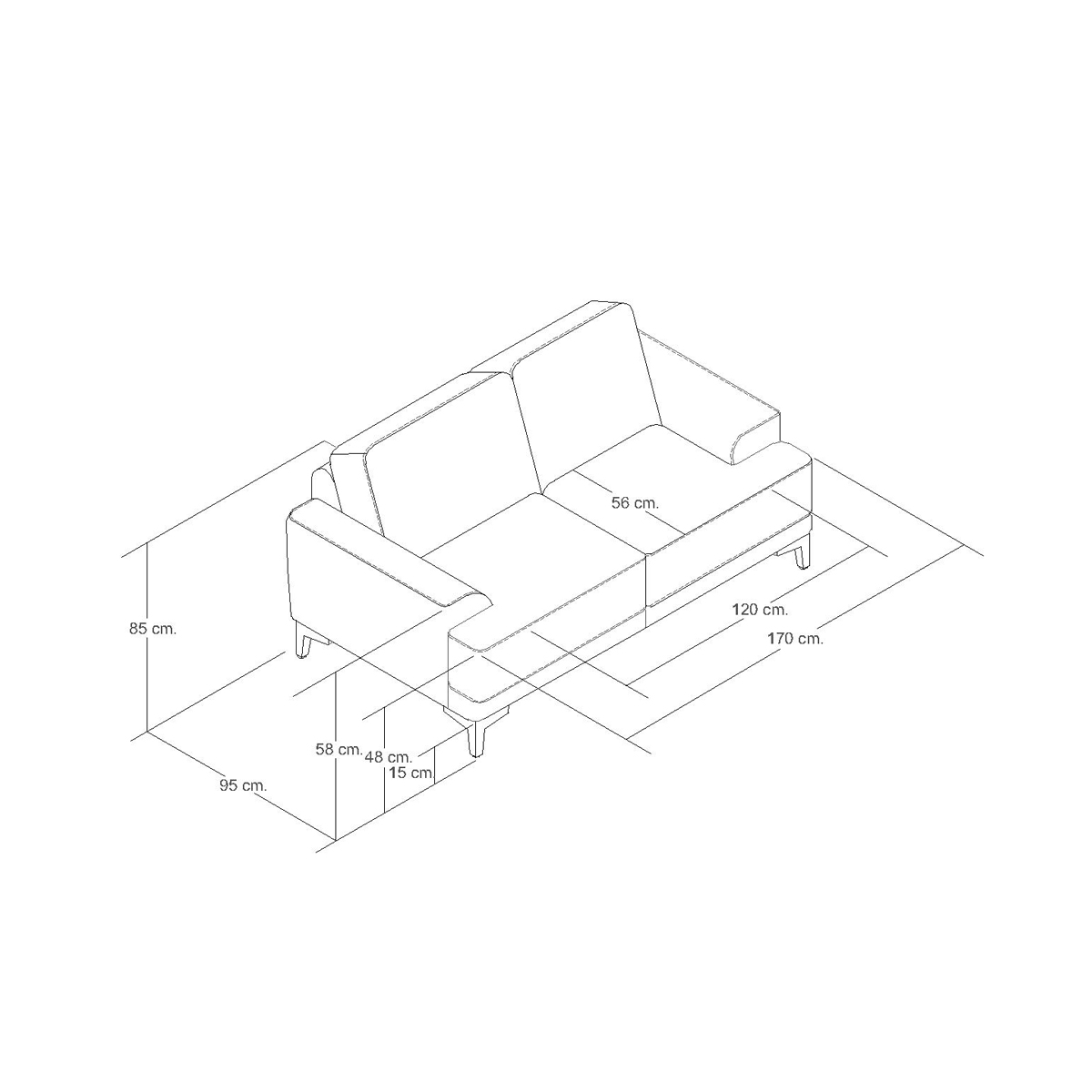 Love Seat Labum Gris Boal image number null