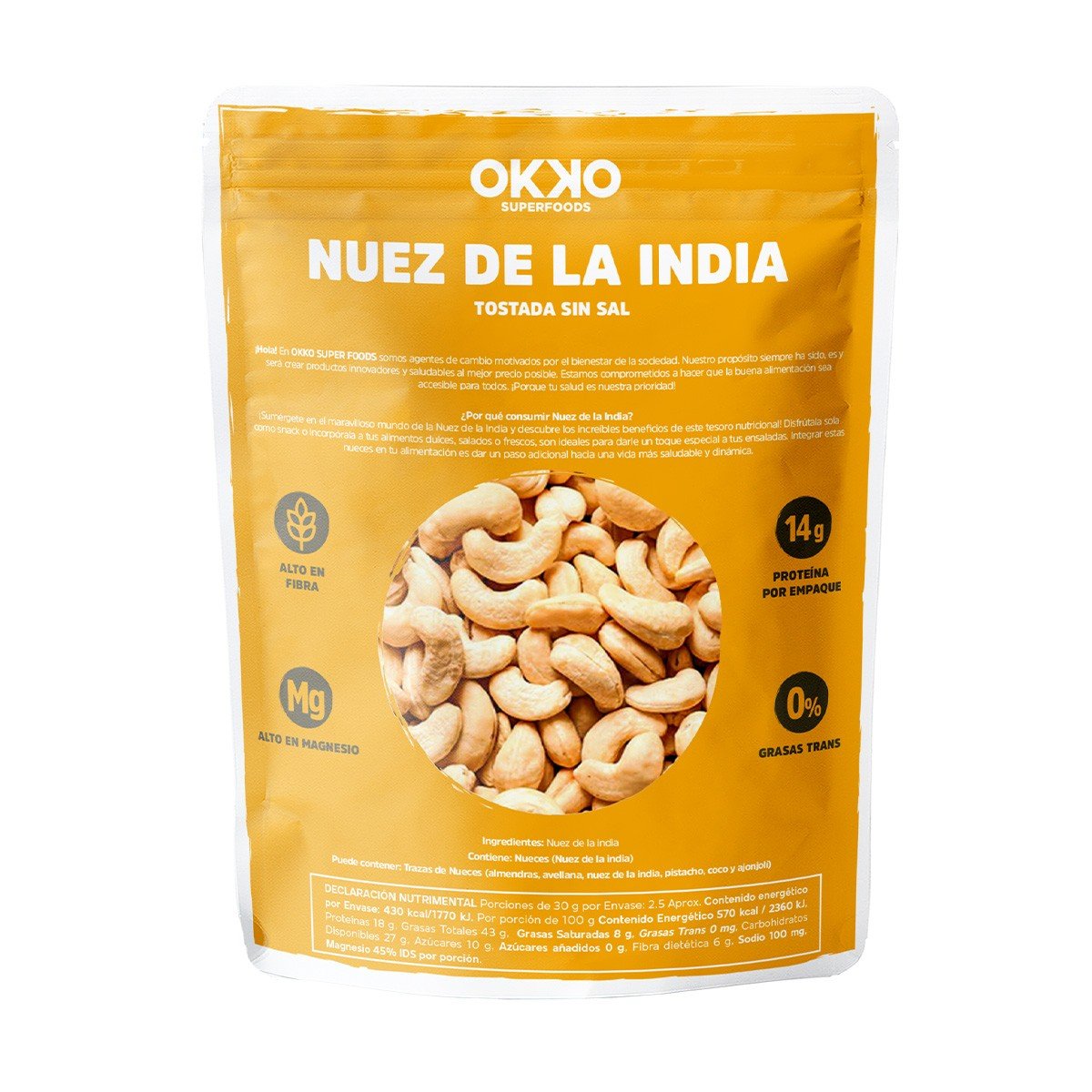 &nbsp;Nuez De La India Okko 75G image number null