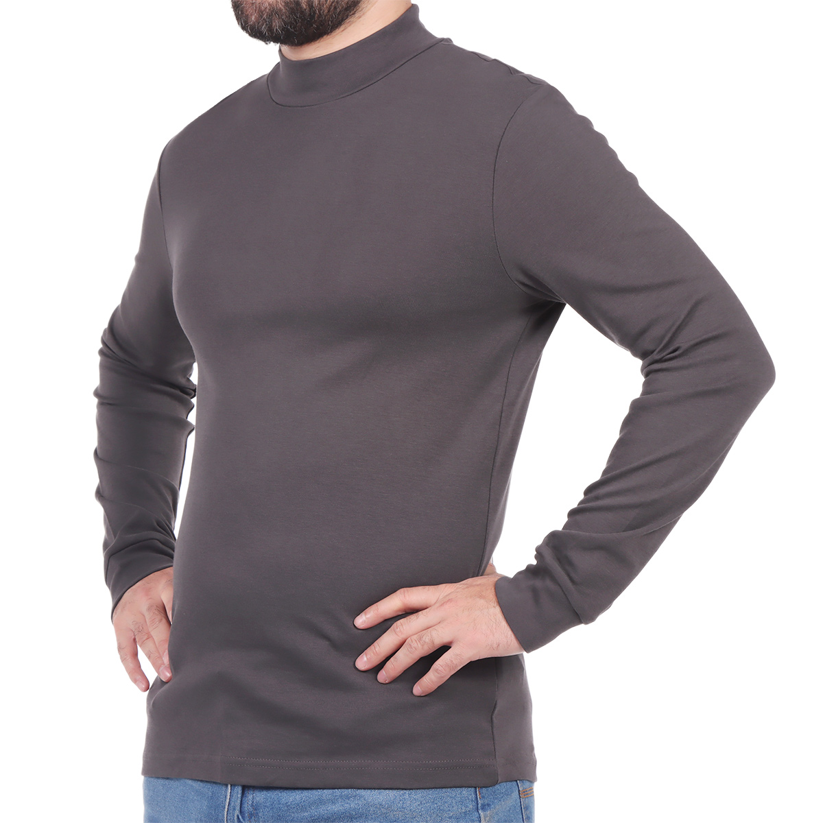 S&uacute;eter B&aacute;sico Cuello Mock Algod&oacute;n OVS para Hombre image number null