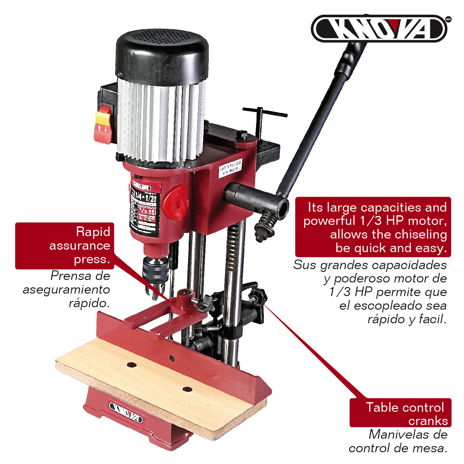 Escopleadora Profesional de Banco 1/4" A 1/2" Kn Ms-613 Knova image number null