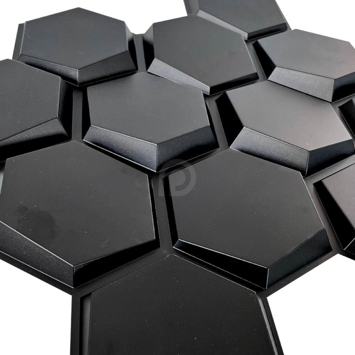 Panel decorativo 3D Miel Negro 50x50cm Deco PVC image number null