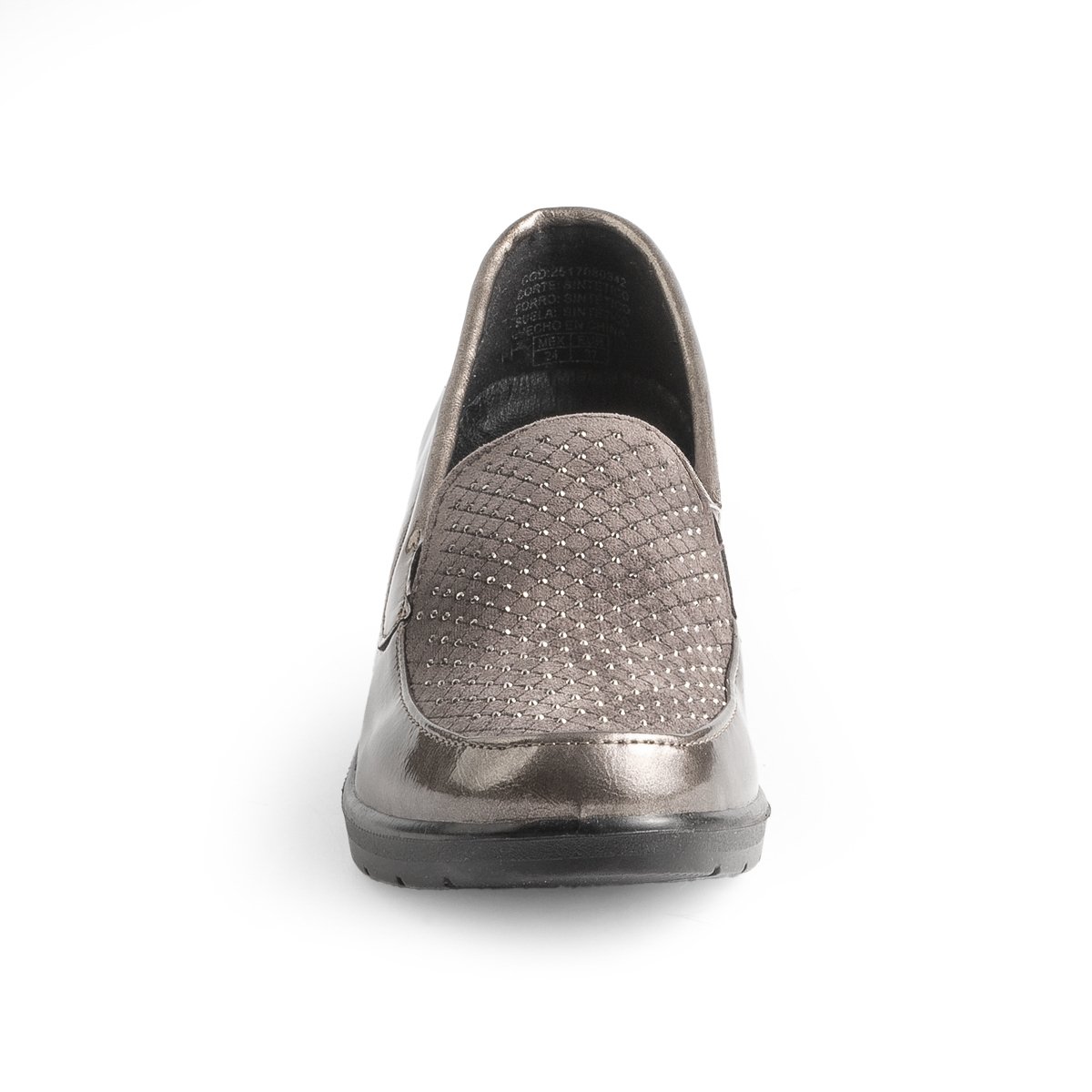 Mocas&iacute;n Cu&ntilde;a Emporium Dorado con Aplicaci&oacute;n Pedrer&iacute;a para Mujer image number null